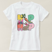 トレンディーレオパードバニーヒップホップイースター Tシャツ (デザイン正面)