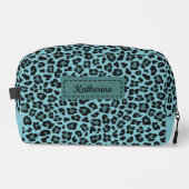 トレンディーレオパード印刷名前をカスタムする化粧品化粧品 ドップキット (正面)