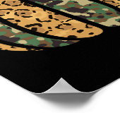 トレンディーレオパード迷彩柄パンプキンアニマルプリントチータフF ポスター (角)