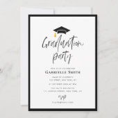 トレンディーレタリング卒業記念パーティー 招待状 (正面)