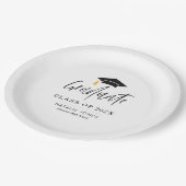 トレンディーレタリング卒業 ペーパープレート (アングル)