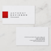 トレンディーレッドグレー白コンテンポラリー名刺 名刺 (正面/裏面)