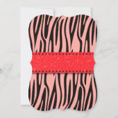 トレンディーレッドザブラプリントバチェロレッテ 招待状 (裏面)