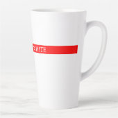 トレンディーレッドスタイリッシュホワシンプルイトの名前 カフェラテマグ (右)