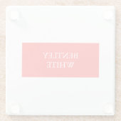 トレンディーレッドスタイリッシュホワシンプルイトの名前 ガラスコースター (裏面)