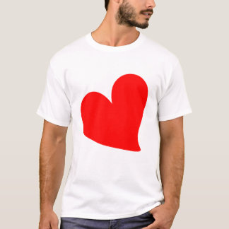 トレンディーレッドハートバレンタインデー Tシャツ