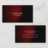 トレンディーレッドブラックカラープレーンユニークスタイリッシュ 名刺 (正面/裏面)