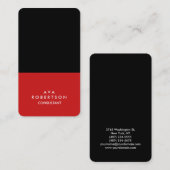 トレンディーレッドブラッククリエイティブコンサルタントマネージャ 名刺 (正面/裏面)
