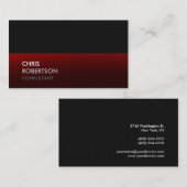 トレンディーレッドブラックストライプズの名刺 名刺 (正面/裏面)