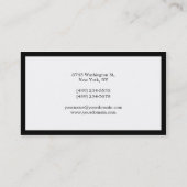 トレンディーレッドブラックストライプホワイトエグゼクティブマネージャ 名刺 (裏面)