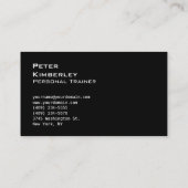 トレンディーレッドブラックフィットネスパーソナルトレーナー 名刺 (裏面)