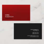 トレンディーレッドブラックプロフェッショナル名刺 名刺 (正面/裏面)