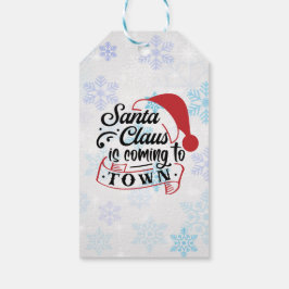 トレンディーレッドホワイトブラック文字クラシック  ギフトタグ