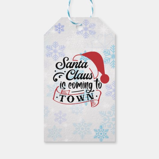 トレンディーレッドホワイトブラック文字クラシック  ギフトタグ (裏面)