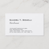 トレンディーレッドホワイトモダン美容師 名刺 (裏面)