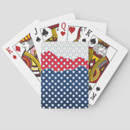 トレンディーレッドホワイト&ブルースターズアメリカ国旗のパターン トランプ