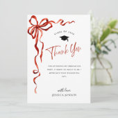 トレンディーレッドボウコケットPHOTO卒業 サンキューカード (スタンド正面)