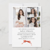 トレンディーレッドボウリボン4 PHOTO卒業パーティー 招待状 (裏面)