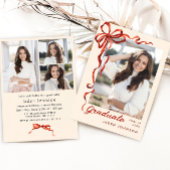 トレンディーレッドボウリボン4 PHOTO卒業パーティー 招待状