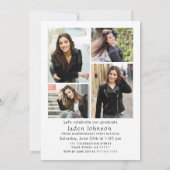 トレンディーレッドボウリボン5 PHOTO卒業パーティー 招待状 (裏面)