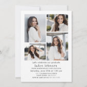 トレンディーレッドボウリボン5 PHOTO卒業パーティー 招待状 (裏面)