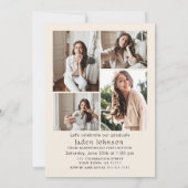 トレンディーレッドボウリボン5 PHOTO卒業パーティー 招待状 (裏面)