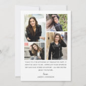 トレンディーレッドボウリボン5 PHOTO卒業 サンキューカード (裏面)