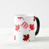 トレンディーレッドメープル葉ズハッピーカナダデー モーフィングマグカップ (正面右)
