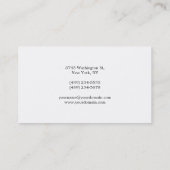 トレンディーレッドモダン白黒エグゼクティブマネージャ 名刺 (裏面)