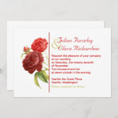 トレンディーレッドローズ結婚式招待状 招待状 (正面/裏面)