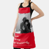 トレンディーレッド引用文と写真 |バレンタインのプレゼント エプロン (インサイチュ)