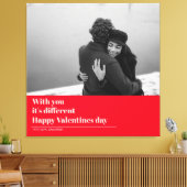 トレンディーレッド引用文と写真 |バレンタインのプレゼント キャンバスプリント (インサイチュ (リビング))