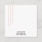 トレンディーレッド&ブラックベアバラタトゥーアーティスト スクエア名刺 (裏面)