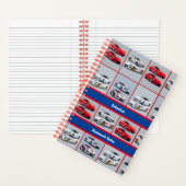 トレンディーレッド&ホワイトスポーツカーマニア ノートブック (内側)