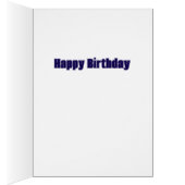 トレンディーレッド&ホワイトロケットグリーティングカード – ネイビー (内側 (右))