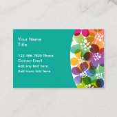 トレンディーレディカラフルズパーソナル連絡カード 名刺 (正面)