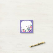 トレンディーレディースフローラモノグラム付箋紙 ポストイット (デスク上)