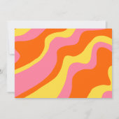 トレンディーレトロオレンジイエローピンクスモールビジネス サンキューカード (裏面)