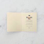 トレンディーレトロカラータイポグラフィ2写真卒業 サンキューカード (内部)