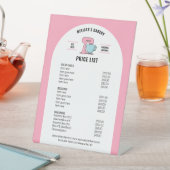 トレンディーレトロガーリーピンクデザートベーカリー価格表 台座サイン (インサイチュ)