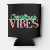 トレンディーレトロクリスマスビーブキャンディーケイン 缶クーラー (正面)