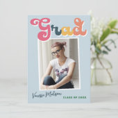 トレンディーレトロスタイルブルーヴィンテージボホフォトグラード 案内状 (スタンド正面)