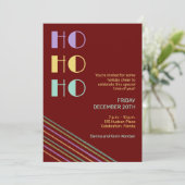 トレンディーレトロスタイルレッドホホホホホホ 招待状 (スタンド正面)