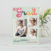 トレンディーレトロスタイルヴィンテージボホカラーズグラッドフォト 案内状 (スタンド正面)