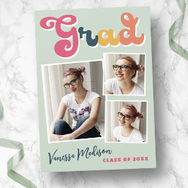 トレンディーレトロスタイルヴィンテージボホカラーズグラッドフォト 案内状