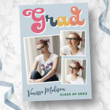 トレンディーレトロスタイルヴィンテージボホブルー3フォトグラード