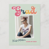 トレンディーレトロスタイルヴィンテージ卒業1写真 ポストカード (正面)