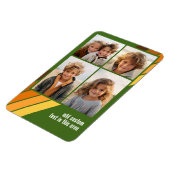 トレンディーレトロストライプ4フォトコラージュ – アボカド マグネット (左側)