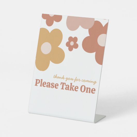 トレンディーレトロデイジーガール誕生日 台座サイン (正面)