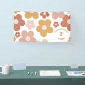 トレンディーレトロデイジーガール誕生日 横断幕 (トレードショー)